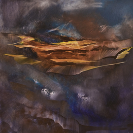 Nicholas Down: 'Mountain Sanctuary 1', 2008 Oil Painting, Abstract Landscape. Artist Description:  Courtesy of Kim Moore ...