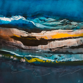 Nicholas Down: 'Still Forever', 2014 Oil Painting, Abstract Landscape. Artist Description:  Oil on Gesso Panel                                                                        ...