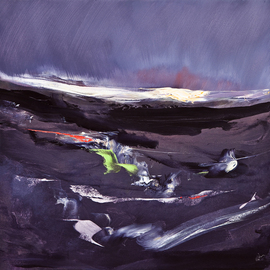 Nicholas Down: 'Storm', 2009 Oil Painting, Abstract Landscape. Artist Description:  Oil on Gesso ...