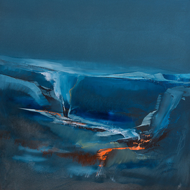 Nicholas Down: 'Winter Discovery', 2014 Oil Painting, Abstract Landscape. Artist Description:    Oil on Gesso Panel                                                      ...