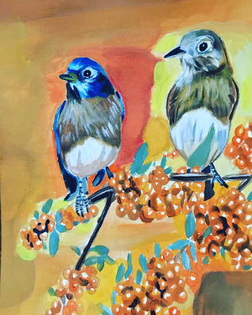 Yubirna Paulino  'Birds View On Nature', created in 2020, Original Watercolor.