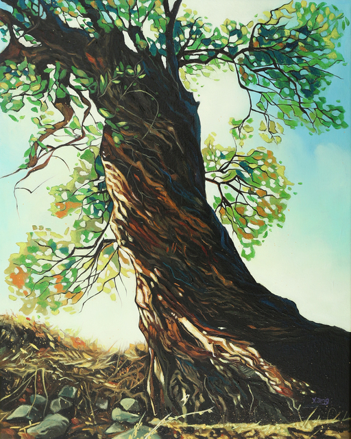 Yue Zeng  'Big Tree', created in 2019, Original Painting Oil.