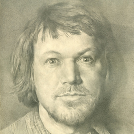 Yuri Yudaev: 'Valera', 1986 Pencil Drawing, Portrait. Artist Description:  HYPER- REALISM / PORTRAITS. Graphite Pencil On Paper. 31. 5 x 24 x 0 cm ( 12. 3 x 9. 4 x 12. 3 inch ) Portrait of Valery Alexeevich Yaroslavtsev, famous Moscow painter. Last years he taught painting in Pedagogical University, indeed. But for me in 1980- 1981 he was ...