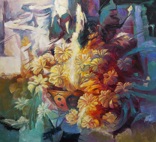 Artist Yury Fomichev. 'Bouquet Of Emotions' Artwork Image, Created in 2009, Original Painting Oil. #art #artist