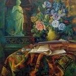 Still life with a violin By Yury Fomichev