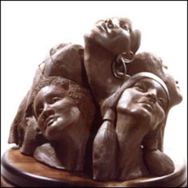 Zahava Sherez  'Flower Arrangement', created in 1993, Original Sculpture Bronze.