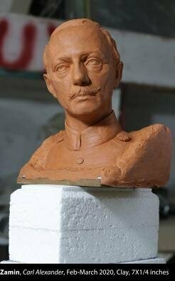 Zamin Sangtarash: 'carl alexander', 2020 Clay Sculpture, People. This is a proposal for Goetheplatz in Weimar, Germany. ...