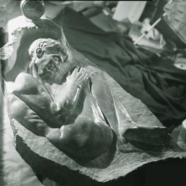 Zamin Sangtarash: 'embryo', 2002 Stone Sculpture, Figurative. 