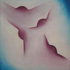 Rickie Dickerson: 'Angels', 1996 Oil Painting, Abstract. 
