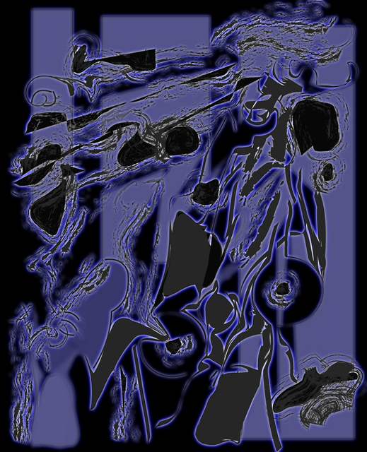 Artist Rickie Dickerson. 'Neon Stress' Artwork Image, Created in 2007, Original Digital Other. #art #artist