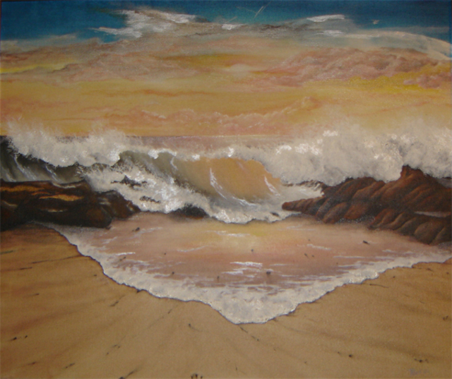 Artist Rickie Dickerson. 'Seascape' Artwork Image, Created in 1994, Original Digital Other. #art #artist