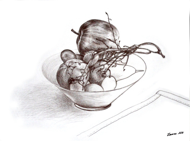 Zaure Kadyke  'Appetite1', created in 2018, Original Drawing Pencil.