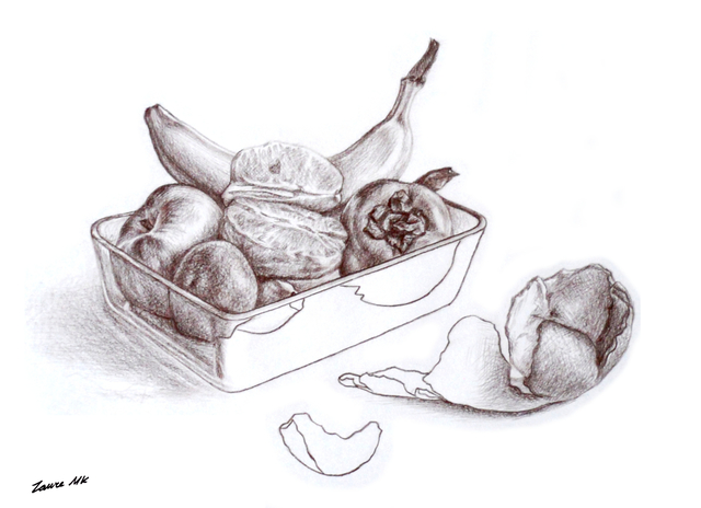 Zaure Kadyke  'Appetite2', created in 2018, Original Drawing Pencil.