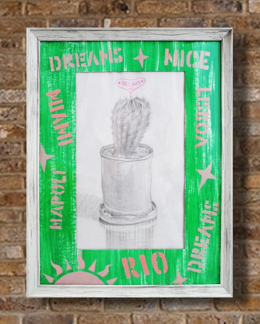 Zaure Kadyke  'Dream Of Warmth', created in 2018, Original Drawing Pencil.