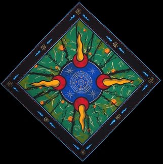 Pierre Davis Dutreix: 'Mandala', 2009 Acrylic Painting, Mandala.   Purple mandala. . . see bio     ...