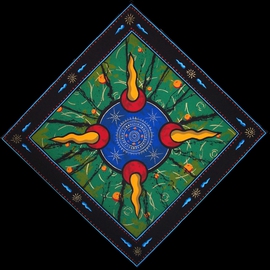 Pierre Davis Dutreix: 'Mandala', 2009 Acrylic Painting, Mandala. Artist Description:   Purple mandala. . . see bio     ...