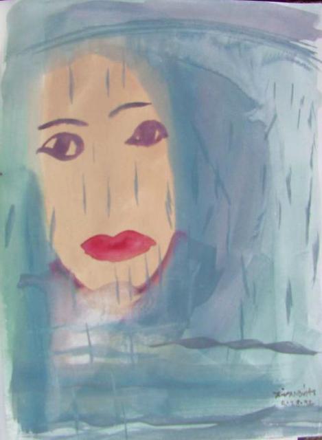 Artist Dana Zivanovits. 'FACE IN THE RAIN' Artwork Image, Created in 1998, Original Painting Other. #art #artist