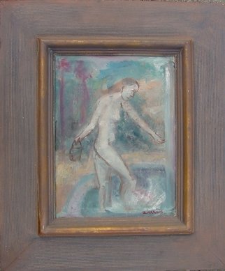 Dana Zivanovits: 'FOUNTAIN OF YOUTH', 1999 Oil Painting, Fantasy.   Oil on panel measuring 8 1/ 2
