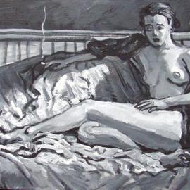 Dana Zivanovits: 'JESSICA', 2002 Acrylic Painting, nudes. Artist Description:  Acrylic on streched canvas painted from life a signed Zivanovits original. ...