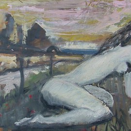 Dana Zivanovits: 'LOST AT SEA', 2008 Oil Painting, nudes. Artist Description:     This is an oil painting on wood panel. Drawn from imagination.  A signed and dated Zivanovit's original.       ...