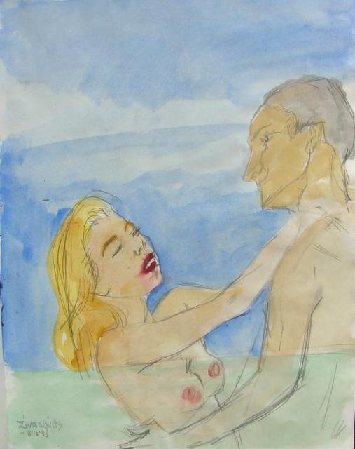 Artist Dana Zivanovits. 'LOVERS AT SEA' Artwork Image, Created in 1993, Original Painting Other. #art #artist