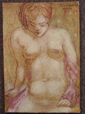 Dana Zivanovits: 'NUDE IN BATH', 2011 Pastel, nudes.        This pastel was done on Arches all rag acid free print paper.      ...