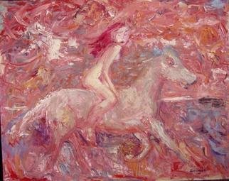 Dana Zivanovits: 'WILD HORSE', 2002 Oil Painting, Animals.  Oil on linen mounted on panel with a thickly painted rich surface. A signed Zivanovits original. Please feel free to email for detail photos. ...