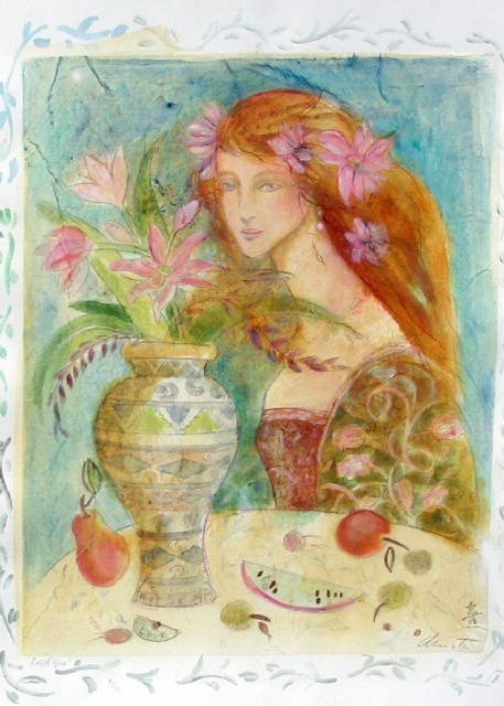 Christa Skoff Oglan  'Angelique', created in 2009, Original Painting Oil.