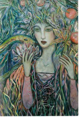Christa Skoff Oglan: 'Dark Angel', 2009 Oil Painting, Fantasy.    Figurative, mytho- logical, quasi- realism   ...