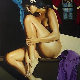 Andrea Zucca: 'eva', 2011 Oil Painting, Religious. 