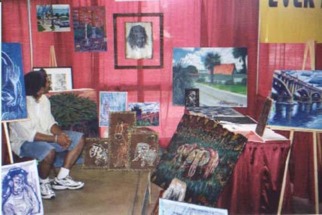 Carlos Culbertson  'Art Expo', created in 2003, Original Painting Oil.